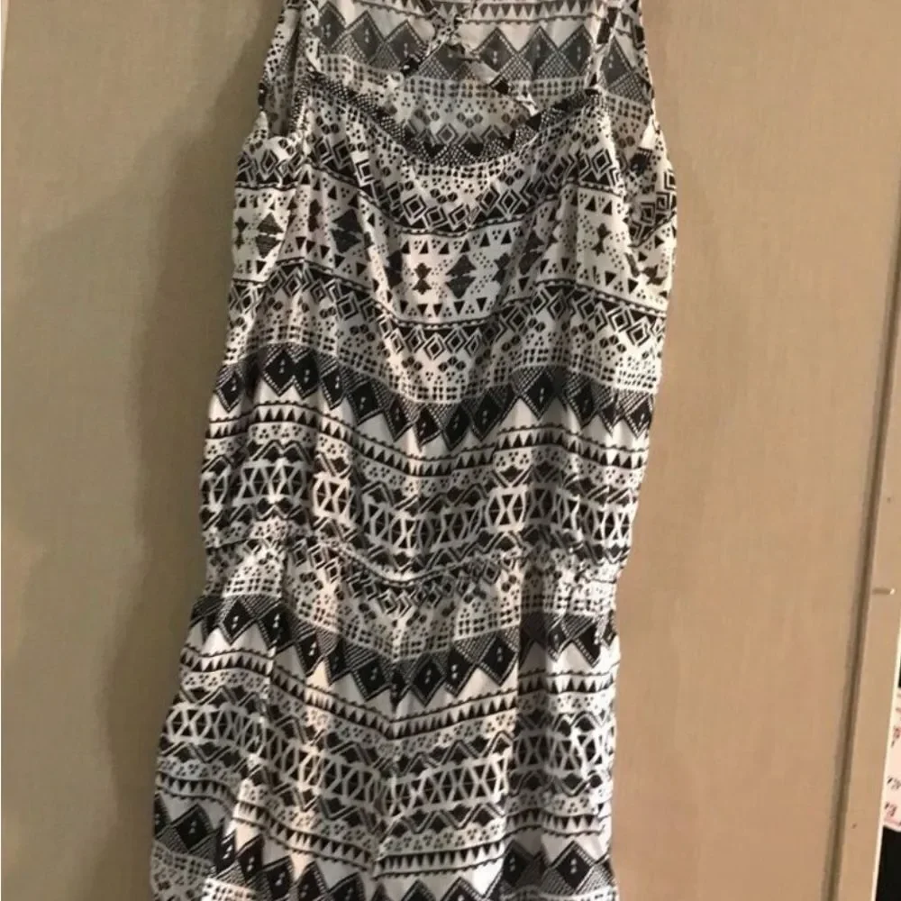 The Children's Place Black White Patterned Romper